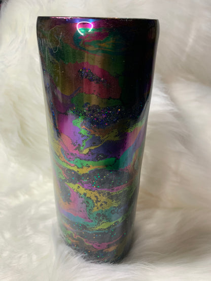 30oz Skinny Tumbler with Oil Slick