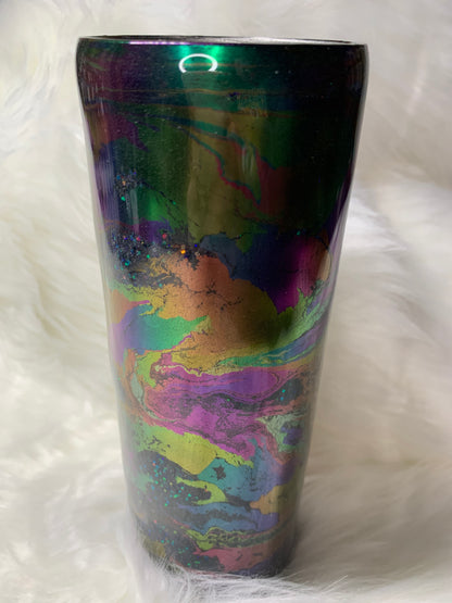 30oz Skinny Tumbler with Oil Slick