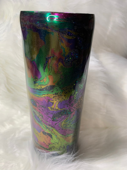 30oz Skinny Tumbler with Oil Slick