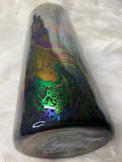 30oz Skinny Tumbler with Oil Slick