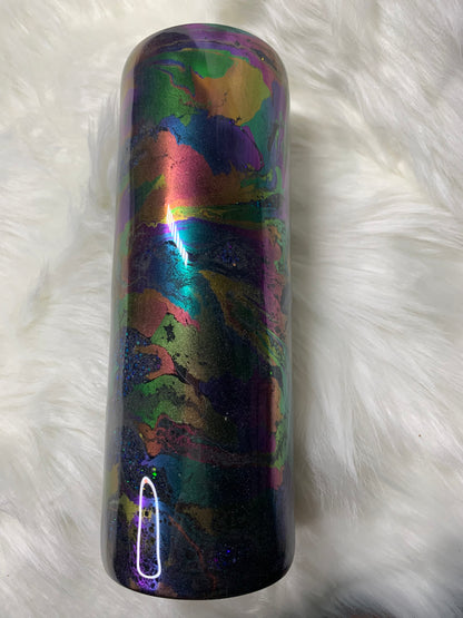 30oz Skinny Tumbler with Oil Slick