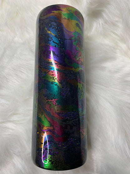 30oz Skinny Tumbler with Oil Slick