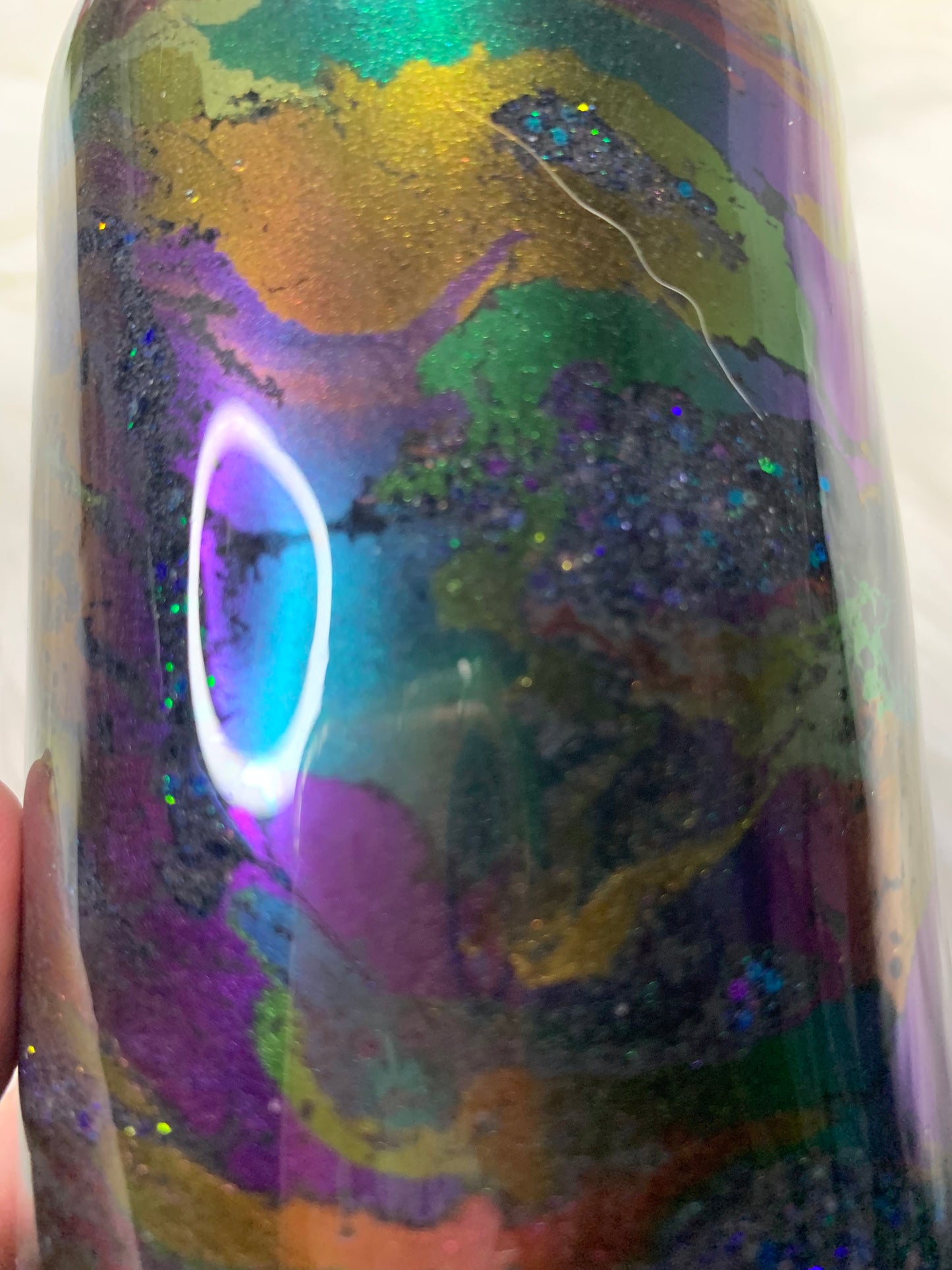 30oz Skinny Tumbler with Oil Slick