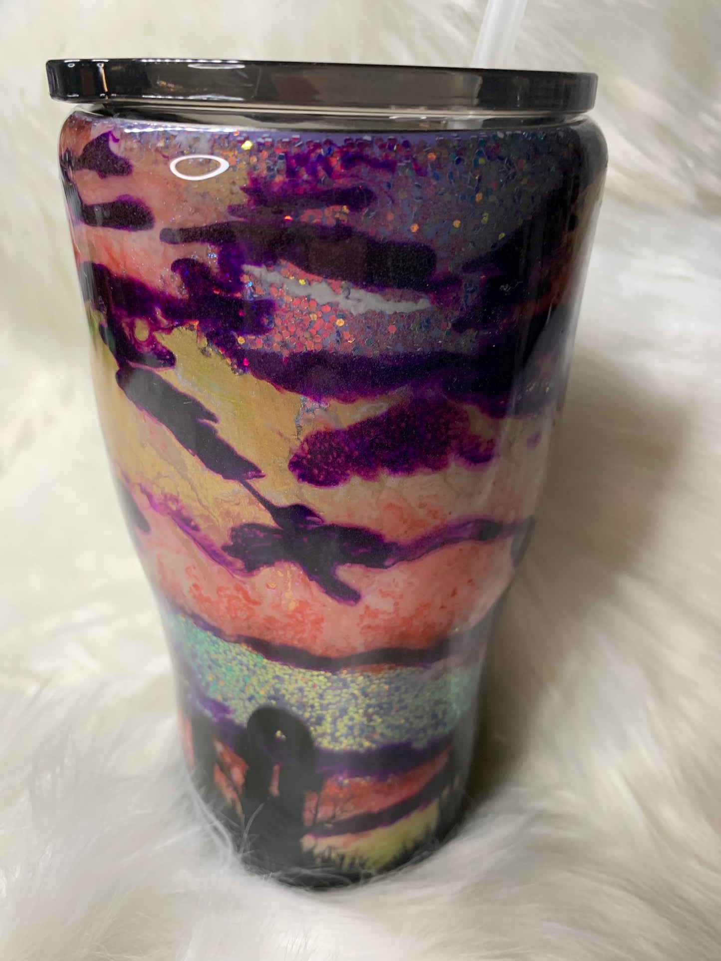 20oz modern curve Halloween inspired tumbler that glows