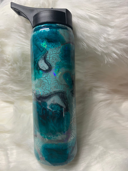 25 oz Duo Hydro Hogg Tumbler with Aqua glow.