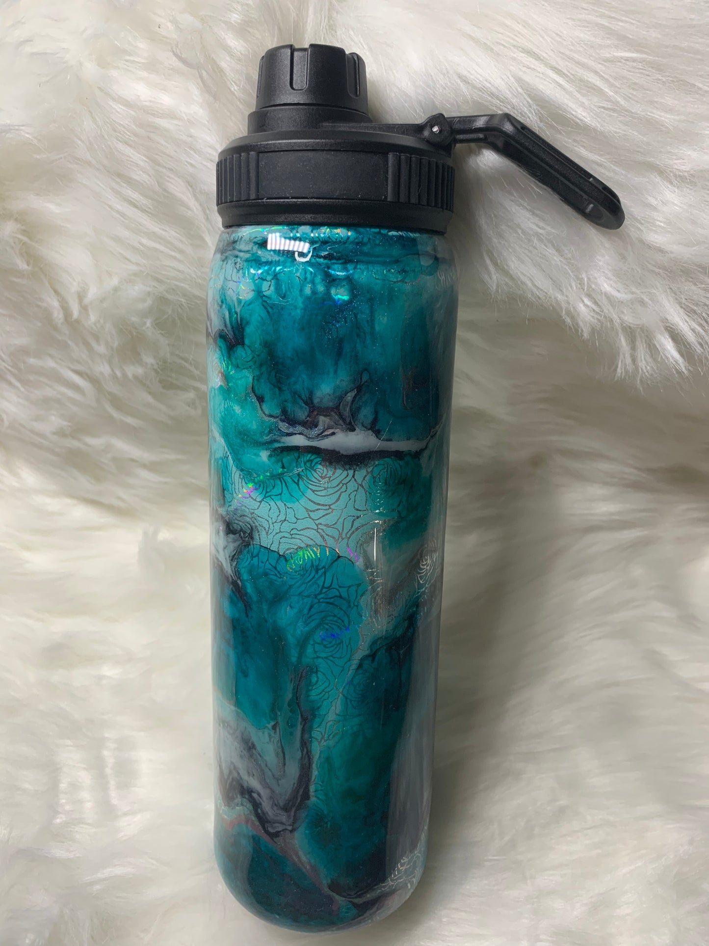 25 oz Duo Hydro Hogg Tumbler with Aqua glow.