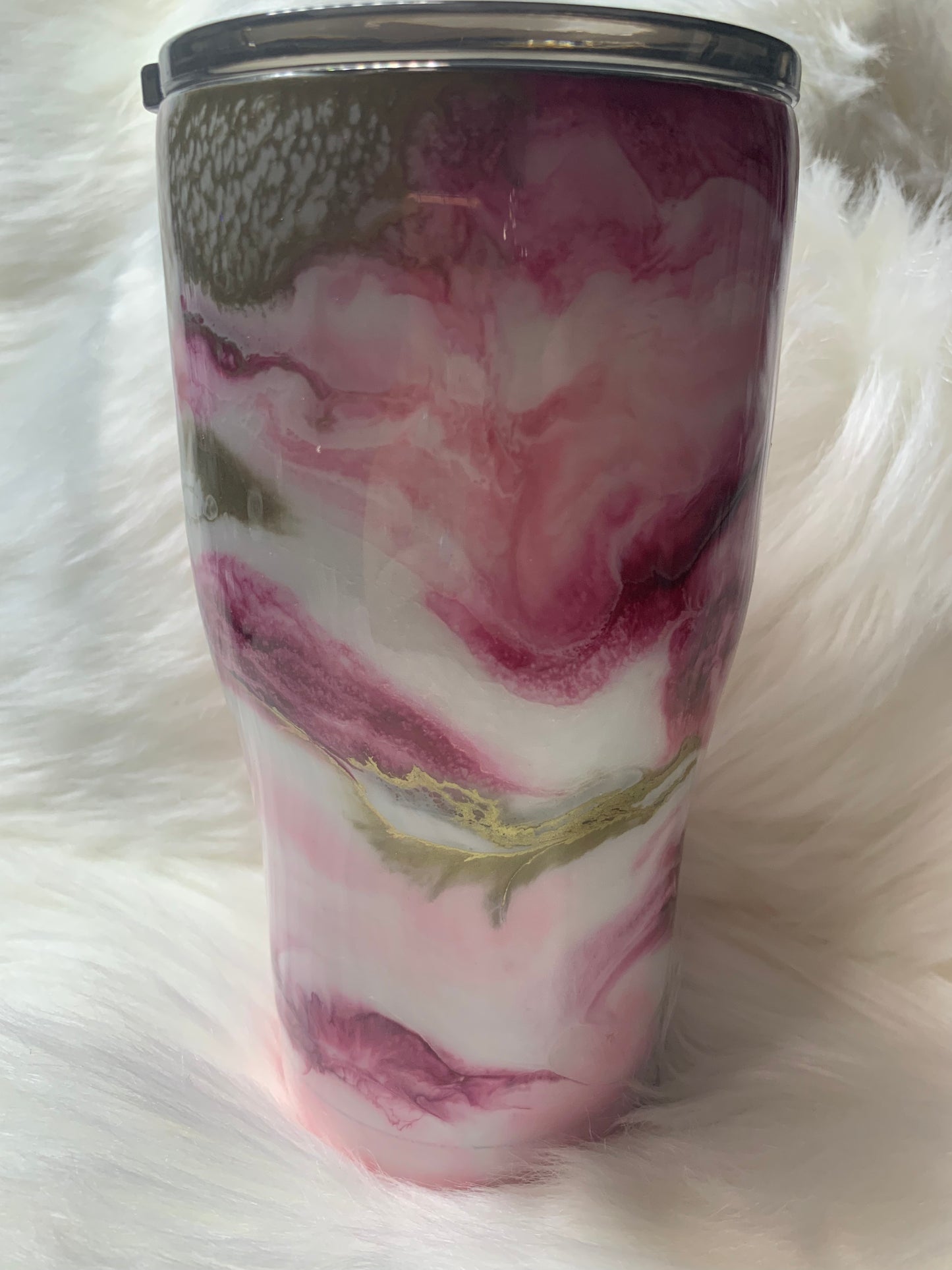 20 oz modern curve pink inspired cup with glow