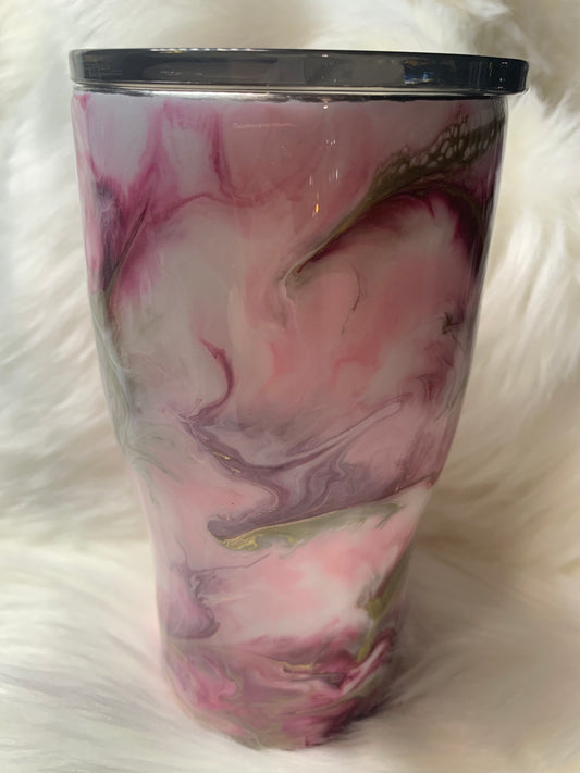 20 oz modern curve pink inspired cup with glow