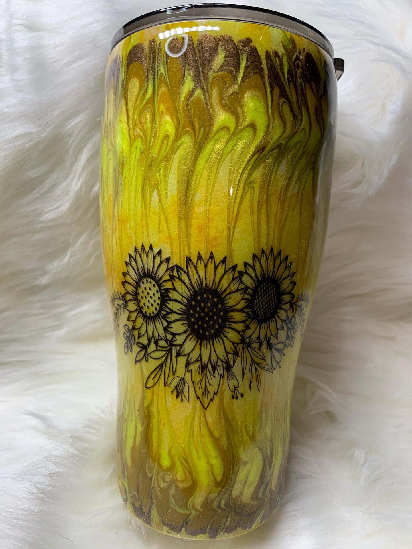 30 oz Modern Curve Sunflower Inspired