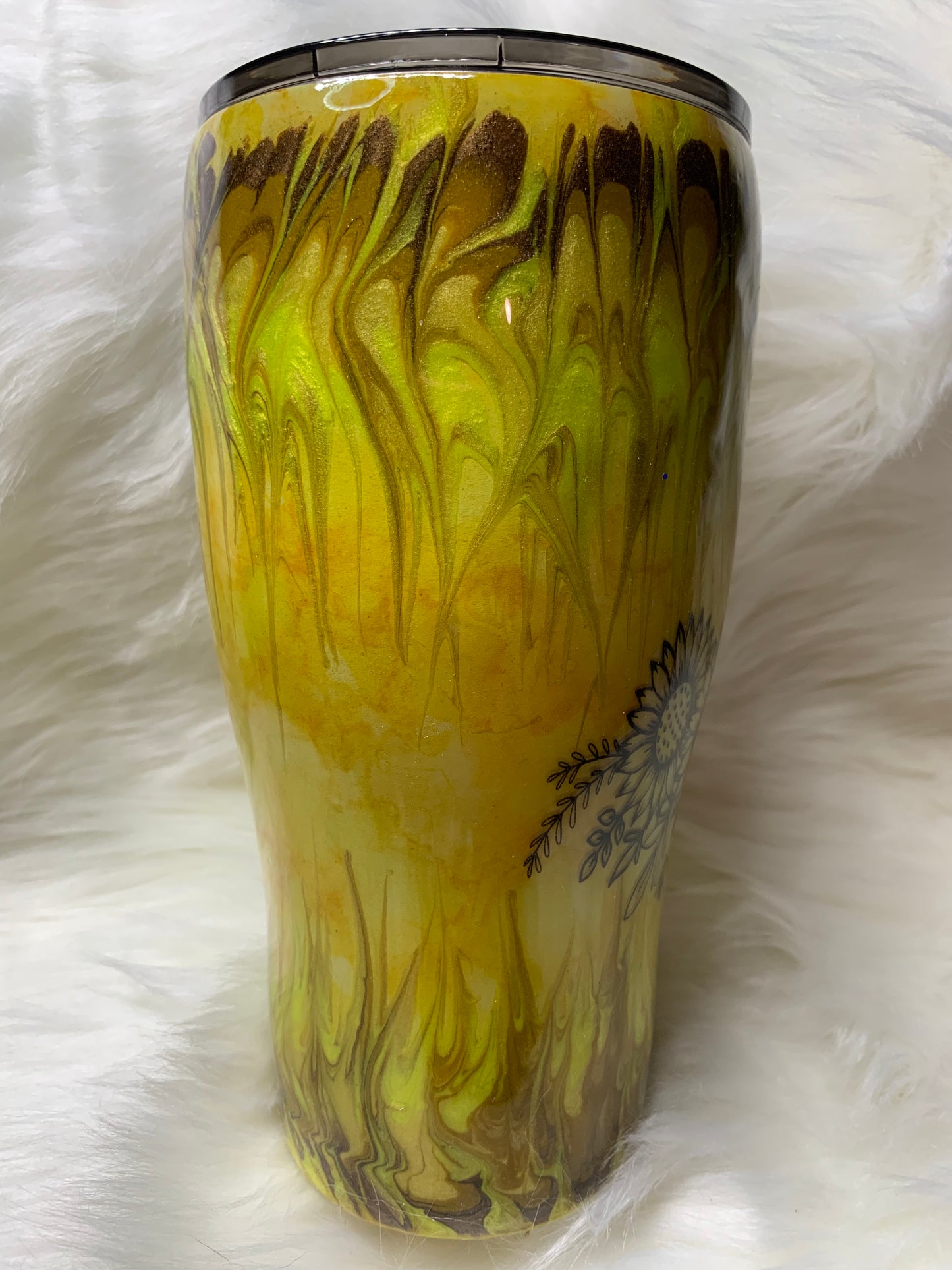 30 oz Modern Curve Sunflower Inspired