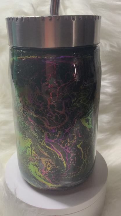 17 oz Hogg Mason Jar with chrome inks