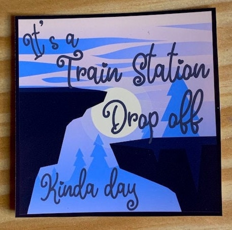 Waterproof Vinyl Sticker, Yellowstone, Train Station Sticker, Colorful WaterBottle Sticker, Sassy Sticker,  Fun Sticker, Jazz up your stuff