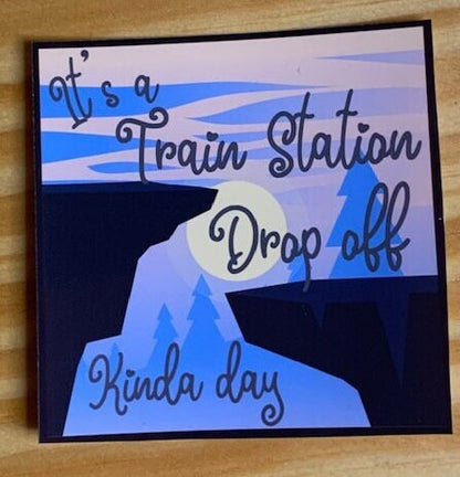 Waterproof Vinyl Sticker, Yellowstone, Train Station Sticker, Colorful WaterBottle Sticker, Sassy Sticker,  Fun Sticker, Jazz up your stuff